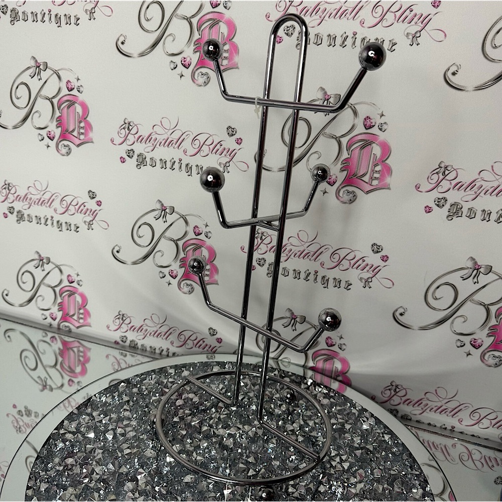 Mug/cup stand display silver displays your cups and mugs saves space organize